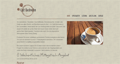 Desktop Screenshot of cafebackwahn.de