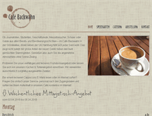 Tablet Screenshot of cafebackwahn.de